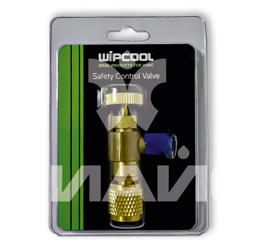 Вентиль сервисный WIPCOOL MCV-3 с нажимом на ниппель M1/4 SAE x F1/4 SAE
