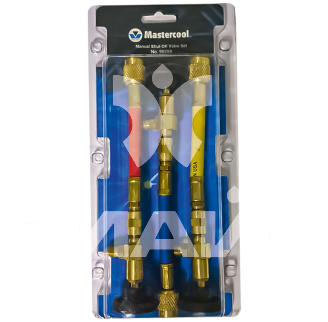 Вентили сервисные Mastercool 90259 90° M1/4 SAE x F1/4 SAE в комплекте 3 шт
