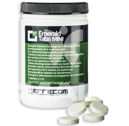 Таблетки для обработки стока конденсата биоразлагаемые Errecom Emerald Tabs MINI AB1098 01 100 шт по 2,5 гр