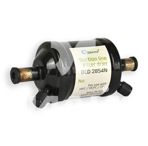 Фильтр-осушитель антикислотный на линию всасывания Becool BCD-28S4 N 1/2 под пайку